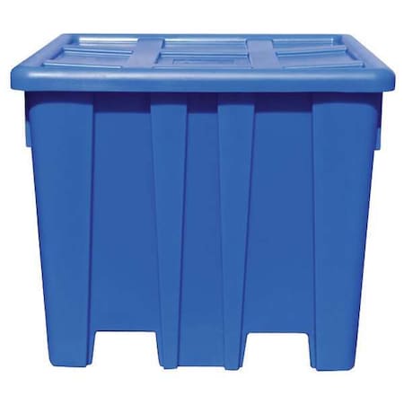 Bulk Container 35 cu ft Volume Cap., 47 1/2 in L, 47 1/2 in W, 40 1/4 in H, Plastic, Blue MPN:P433-ROY