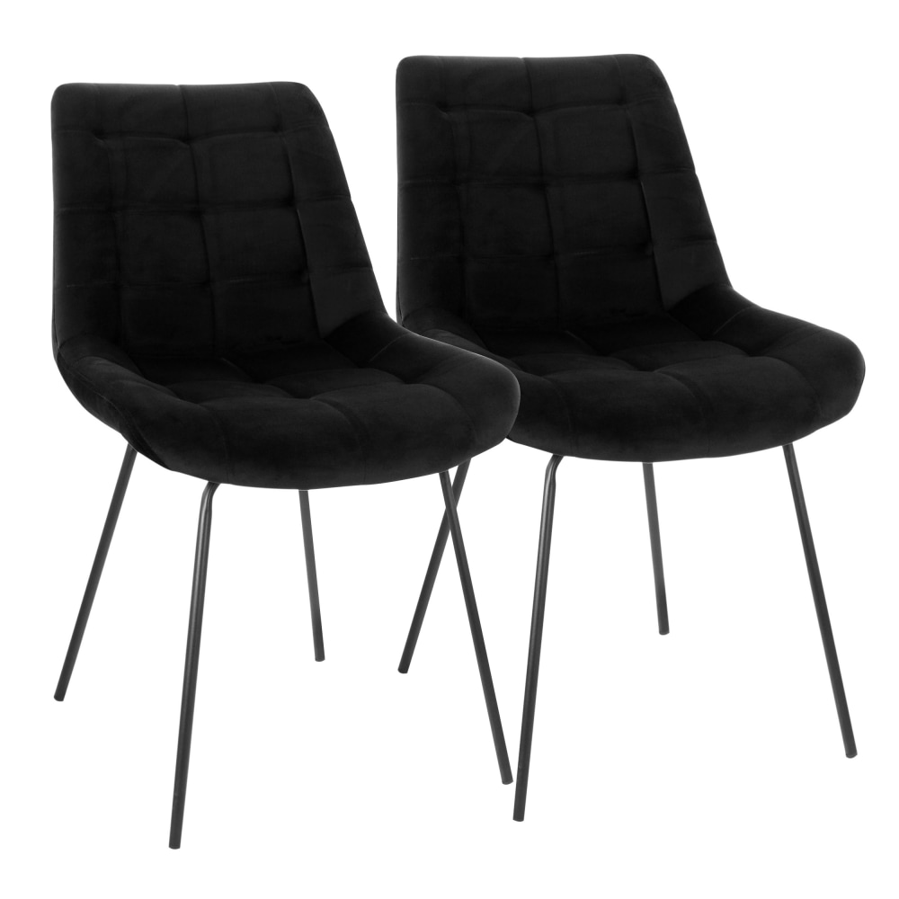 Elama Tufted Dining Chairs, Black, Set Of 2 Chairs MPN:995115019M