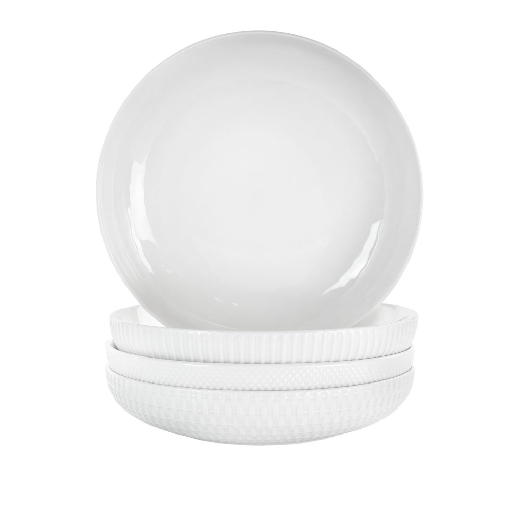 Elama Esme Porcelain Serving Bowls, 9in, White, Set Of 4 Bowls MPN:995114767M