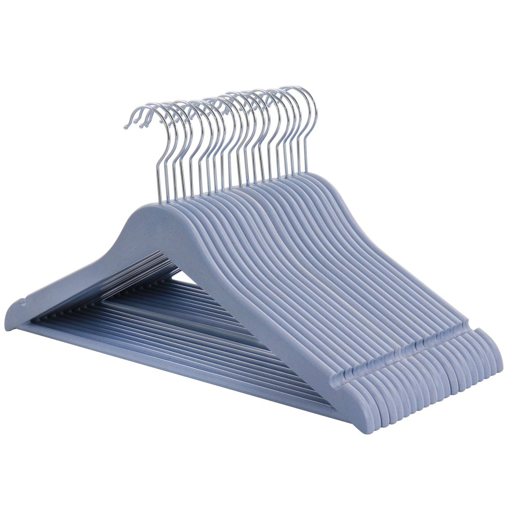 Elama Home Coat Hangers, Blue, Pack Of 20 Hangers MPN:995117649M
