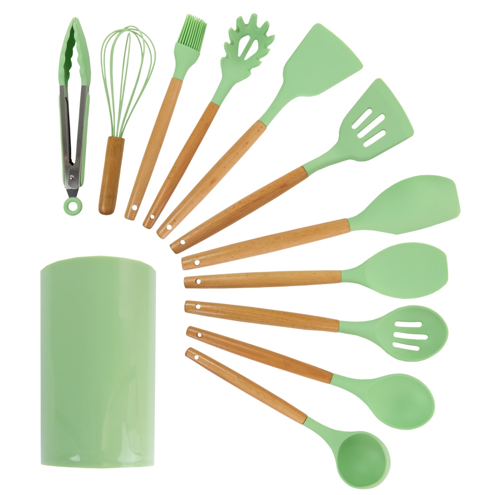 MegaChef Cooking Utensil Set, Mint Green, Set Of 12 Utensils MPN:995114364M