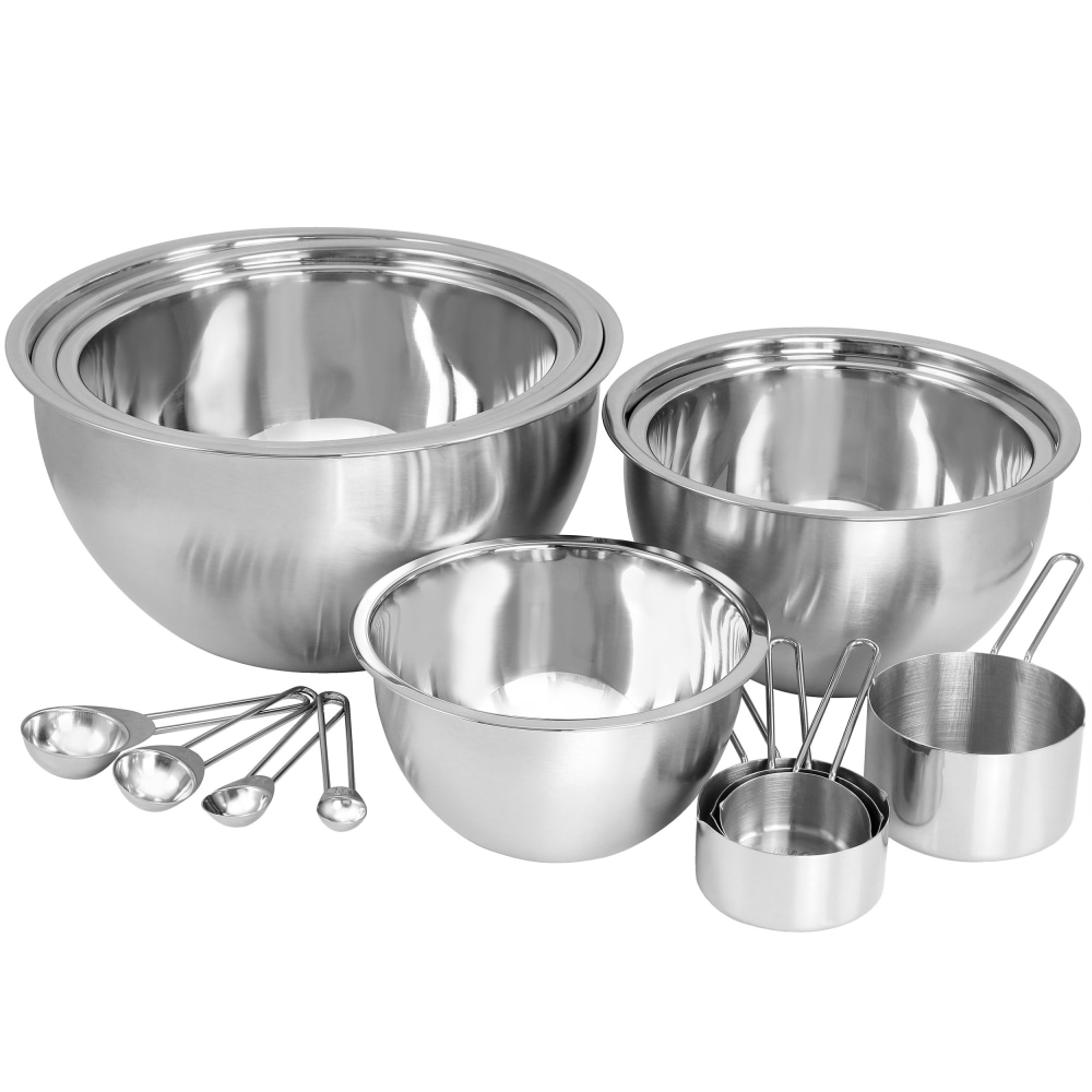 MegaChef 14-Piece Mixing Bowl Set, Silver MPN:995117407M