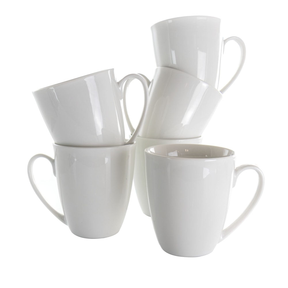 Elama Rosales 6-Piece Porcelain Mug Set, 12 Oz, White MPN:995114710M