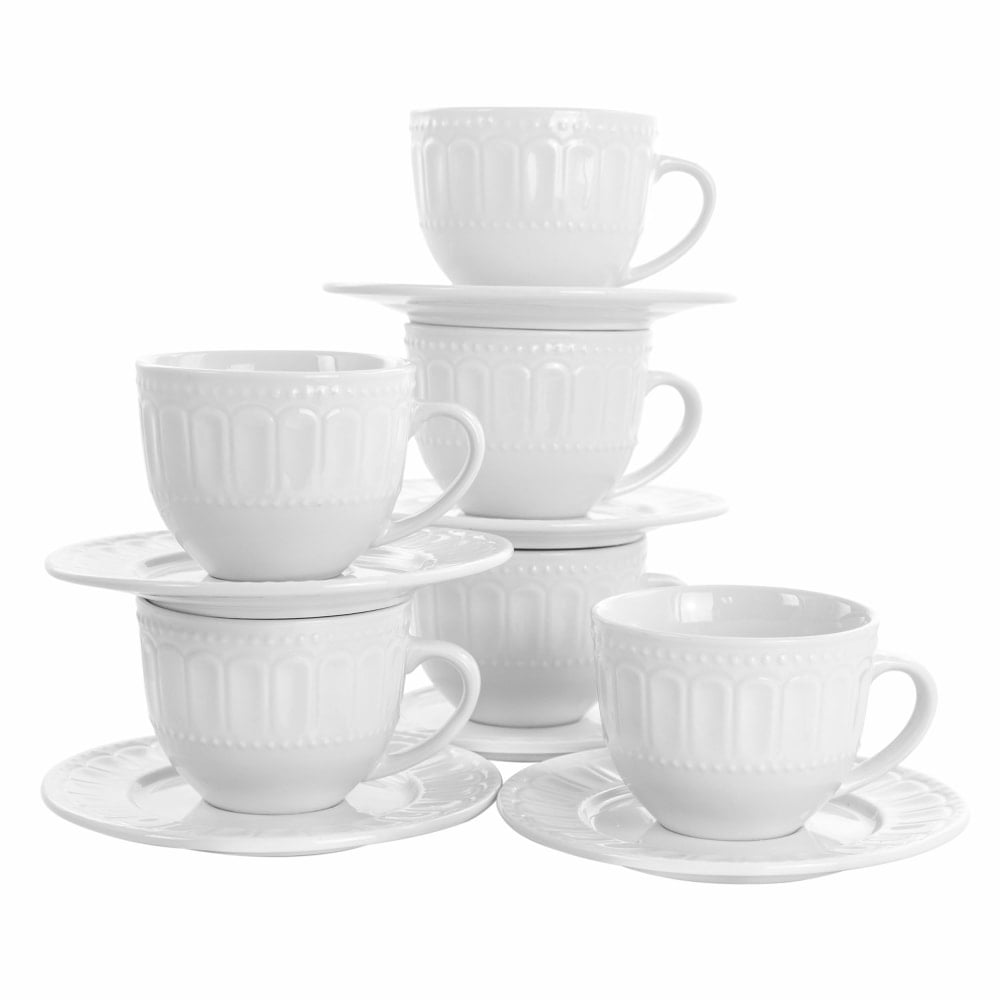 Elama Charlotte 6-Piece Mug Set, White MPN:995114769M