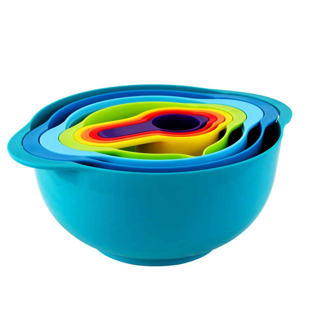 MegaChef Mixing Bowl And Measuring Cup Set, Assorted Colors MPN:995111721M