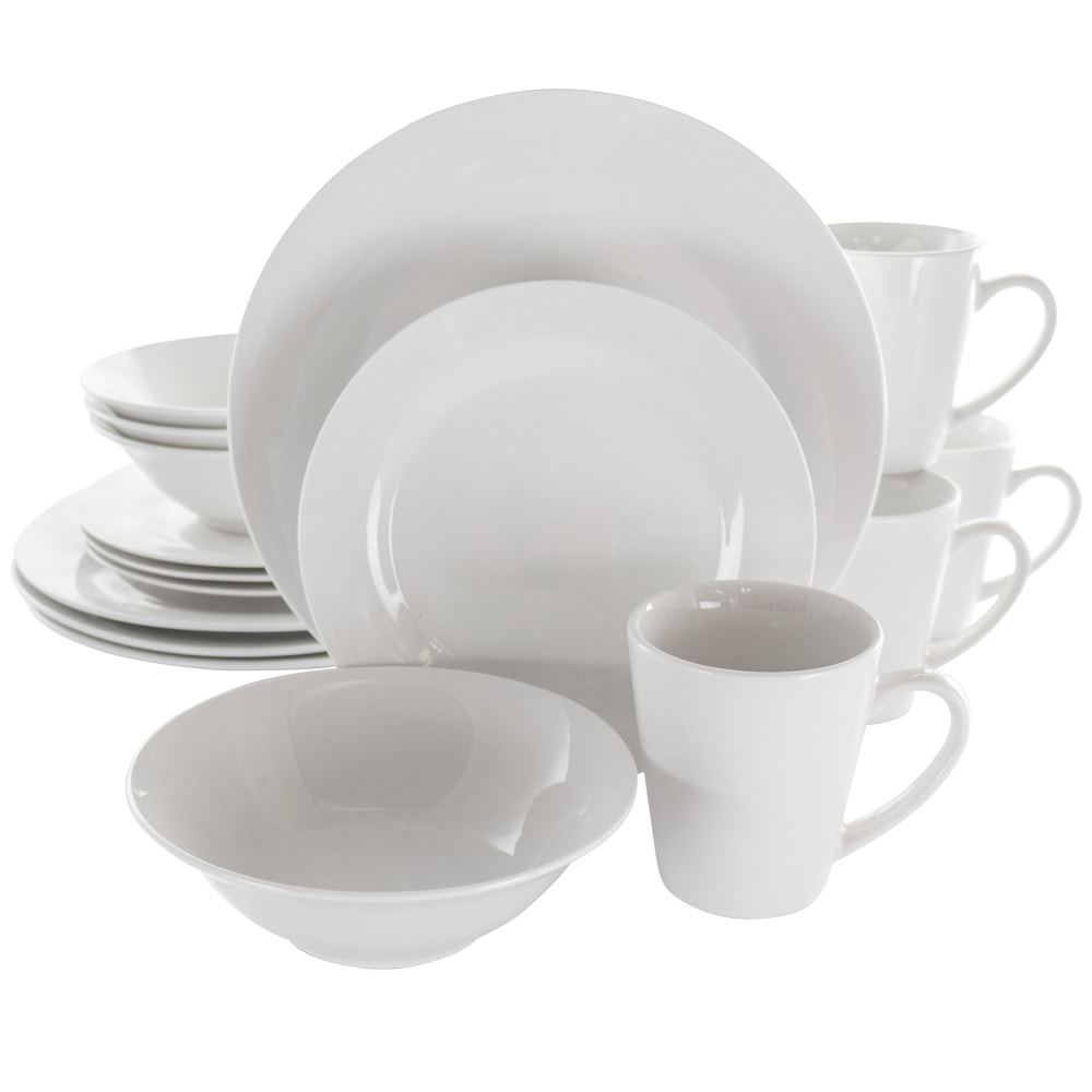 Elama Marshall 16-Piece Porcelain Dinnerware Set, White MPN:995114711M