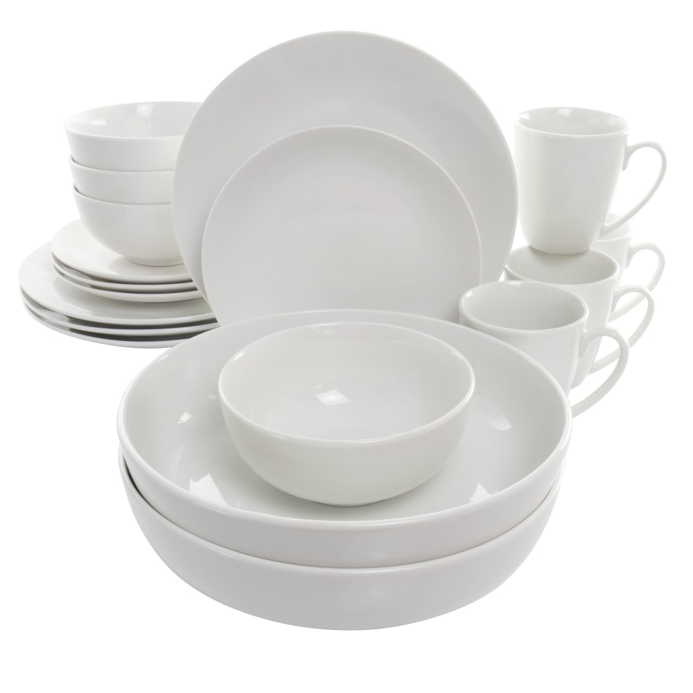 Elama Owen 18-Piece Porcelain Dinnerware Set, White MPN:995114713M