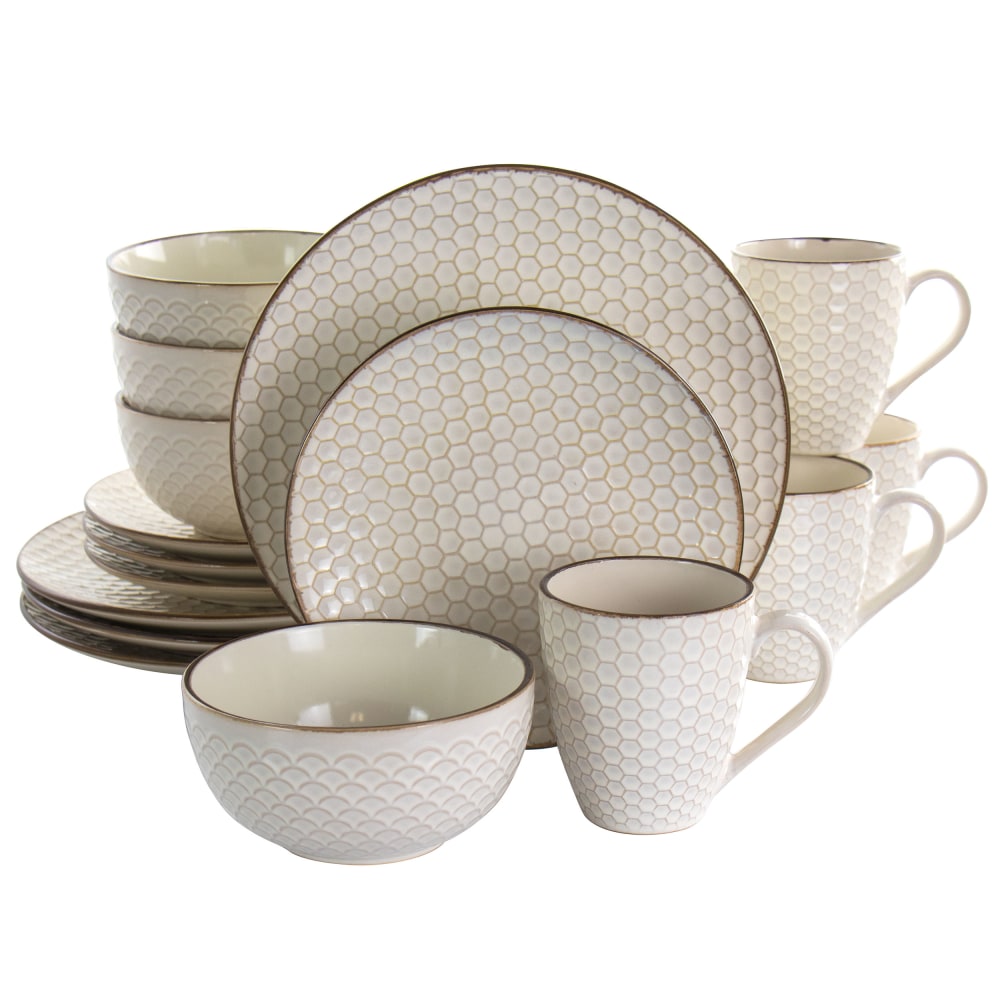 Elama Honey Ivory 16-Piece Dinnerware Set, Ivory MPN:995114758M