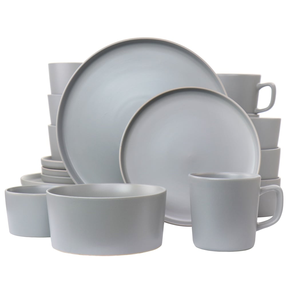 Elama Luxmatte 20-Piece Dinnerware Set, Light Gray MPN:995114881M
