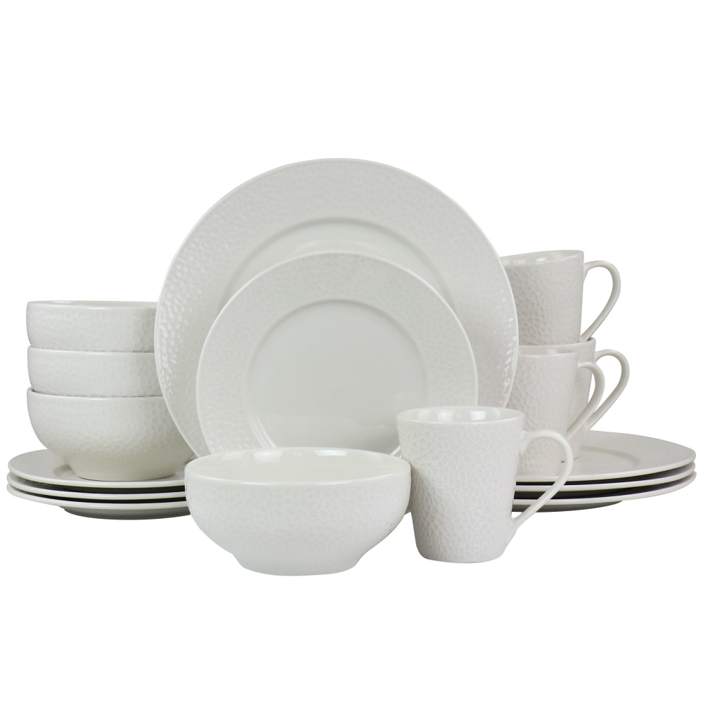 Elama Jasmine 16-Piece Dinnerware Set, White MPN:995115427M