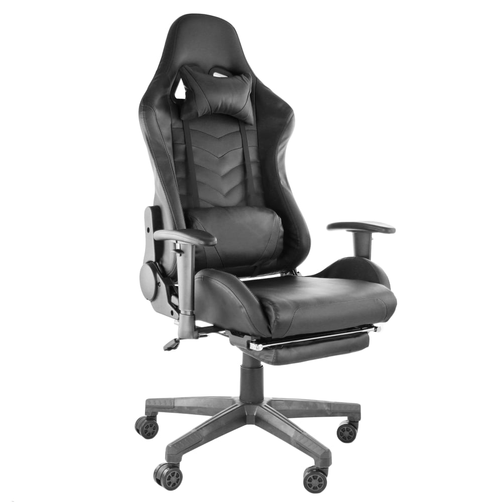 GameFitz Ergonomic Faux Leather Gaming Chair, Black MPN:995115104M