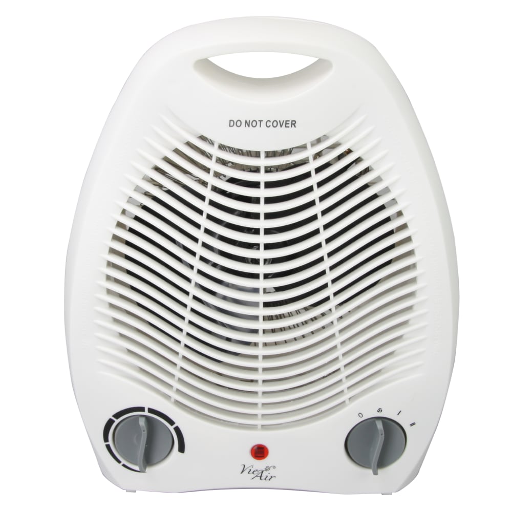 Vie Air 1500-Watt Fan Heater, Office, 5-1/4in x 7-3/4in, White MPN:995100342M