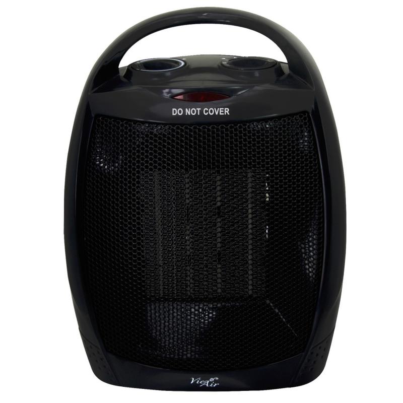 Vie Air 1500W Portable Ceramic Heater, 5-3/4inH x 7inW x 10inD, Black MPN:995100347M