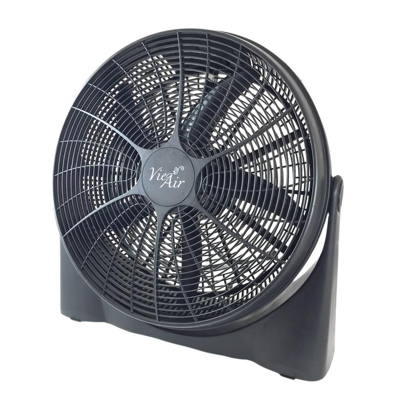 Vie Air 20in High-Velocity Floor Fan, 22inH x 22inW x 8inD, Black MPN:99596358M