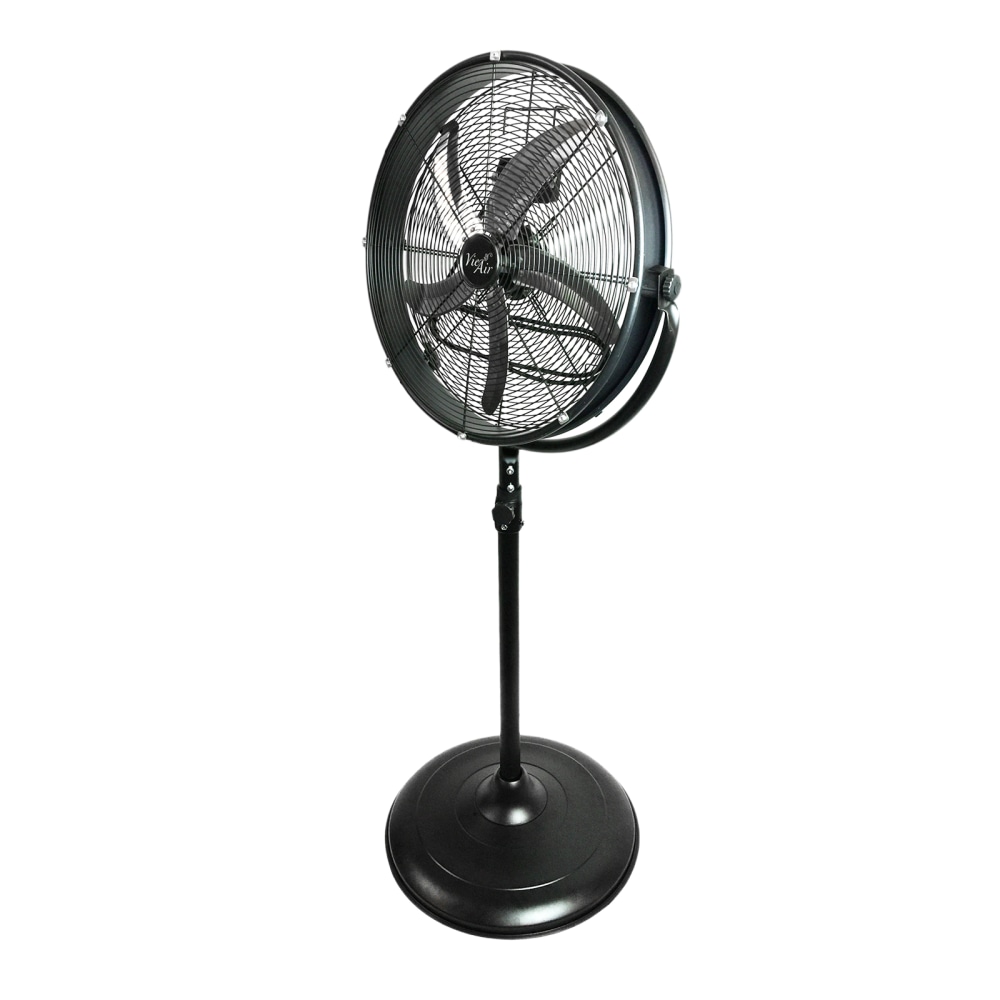 Vie Air 20in 3-Speed High-Velocity Pedestal Drum Fan, 53inH x 25inW x 19inD, Black MPN:99596360M