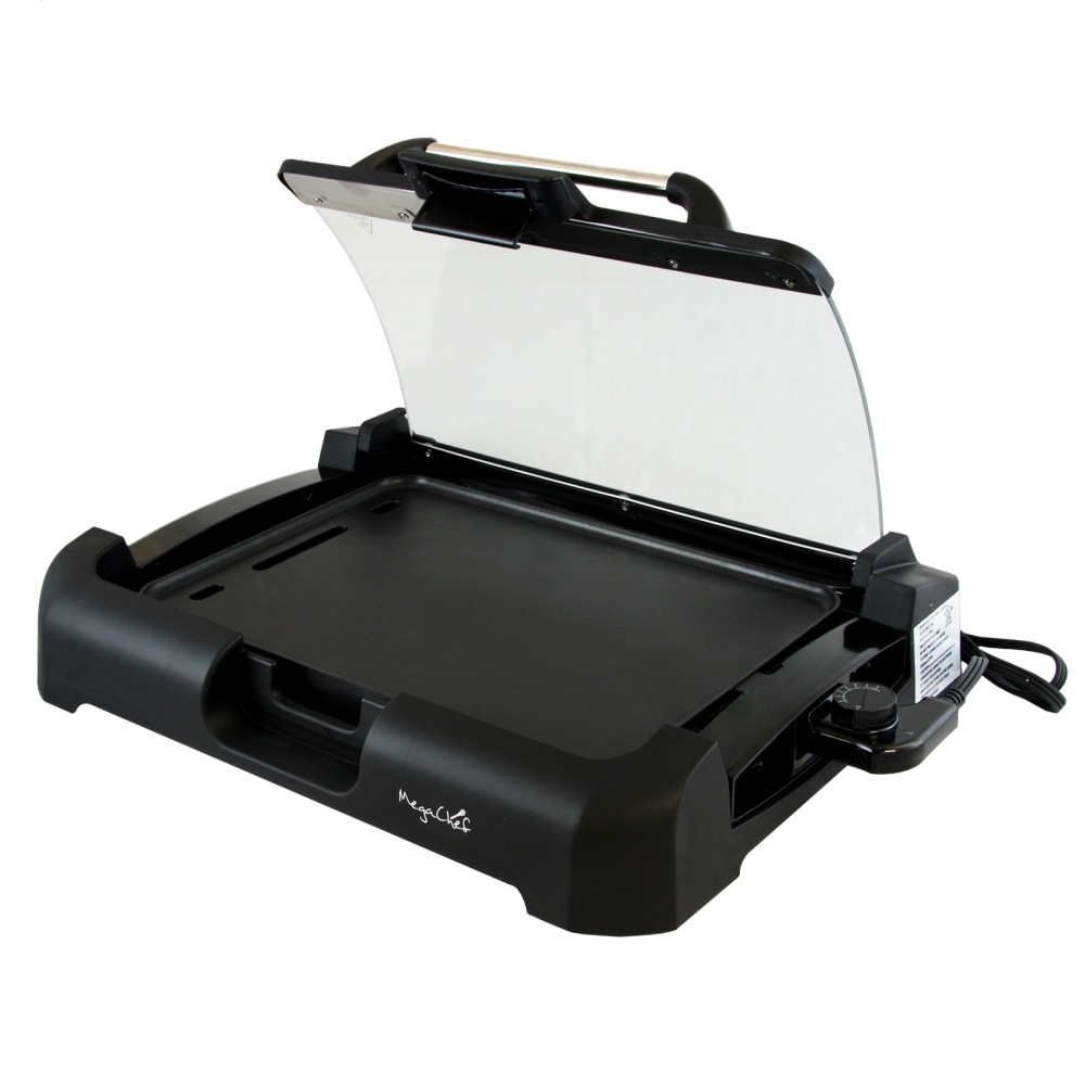 MegaChef 995101713M Dual Surface Reversible Indoor Grill And Griddle With Lid, Black MPN:995101713M
