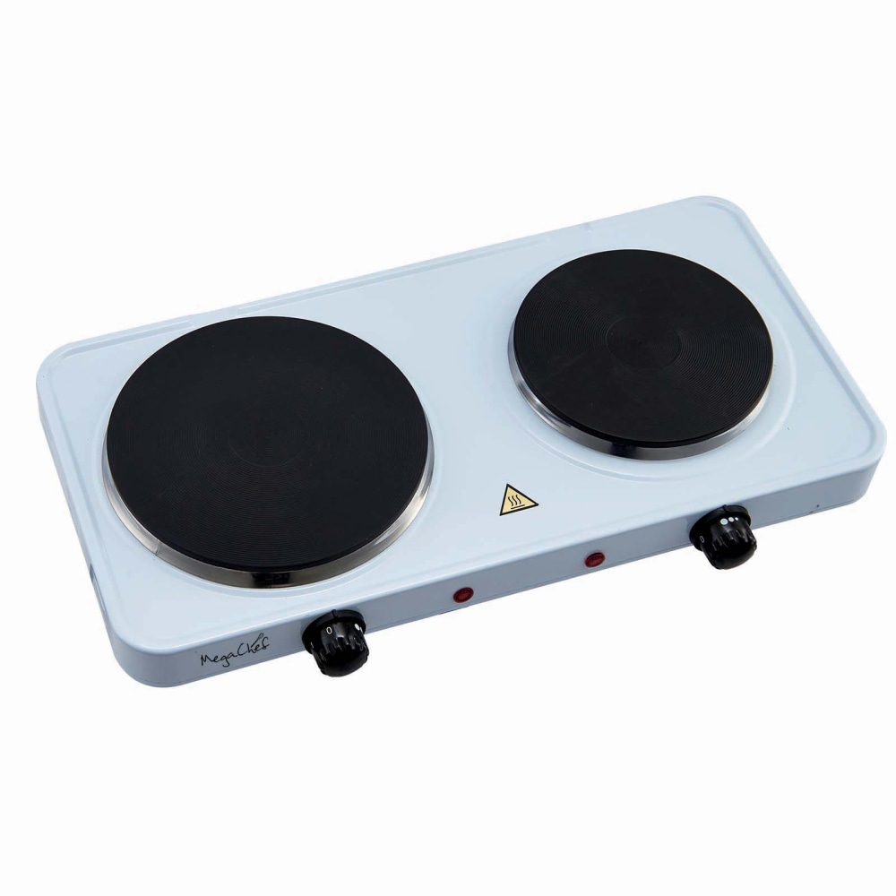 MegaChef Smooth Dual-Burner Cook Top Buffet Range, White MPN:995103789M