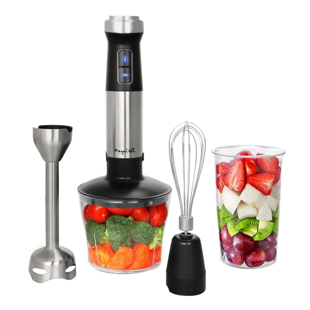 MegaChef 4-in-1 Immersion Hand Blender, Silver MPN:995105671M