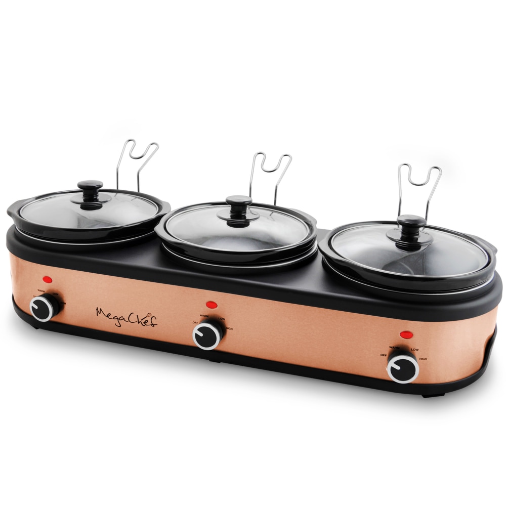 MegaChef 7-Piece Slow Cooker Set, Copper/Black MPN:995116002M