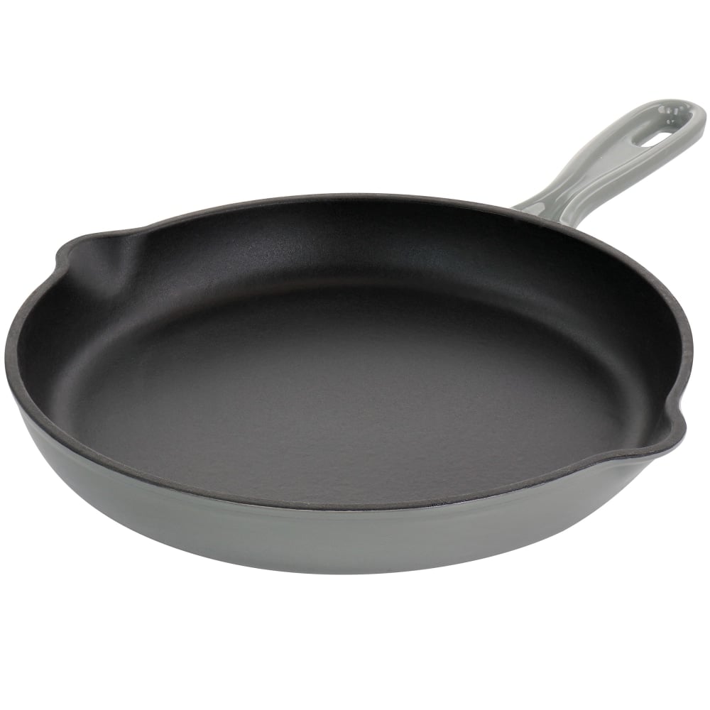MegaChef Round 10-1/4in Enameled Cast Iron Skillet, Gray MPN:995117845M