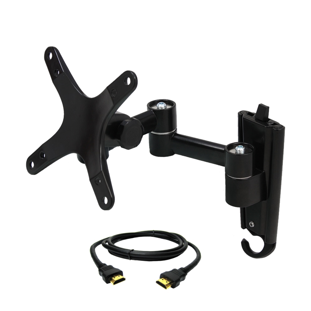 MegaMounts Full-Motion Wall Mount For 13 - 30in TVs With HDMI Cable, 4.8inH x 4.5inW x 4.5inD, Black MPN:99593710M