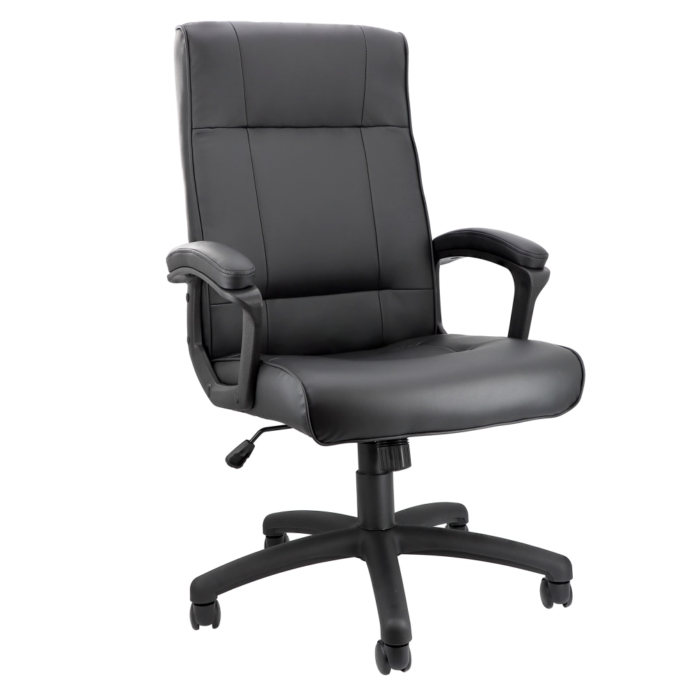 Elama Faux Leather High-Back Adjustable Office Chair, Black MPN:995120168M