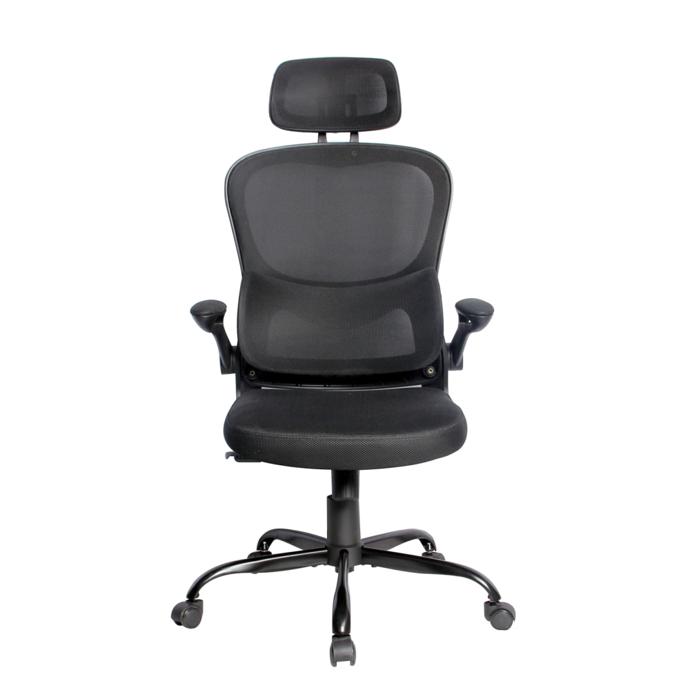 Elama Mesh/Fabric High-Back Adjustable Office Chair, Black MPN:995120182M