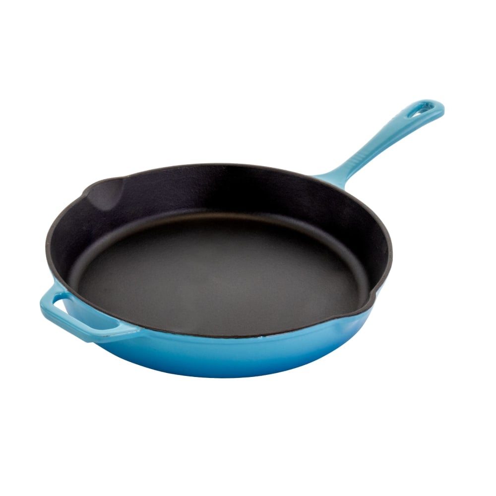 MegaChef Cast Iron Skillet, 12in, Blue MPN:995112879M