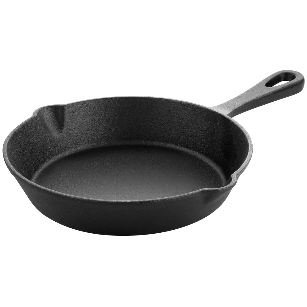 MegaChef 8in Round Cast Iron Frying Pan, Black MPN:995117377M