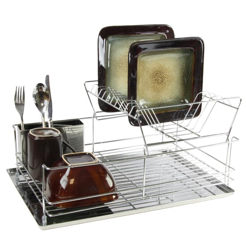 MegaChef 15-1/2in Shelf Dish Rack, Silver MPN:99596414M