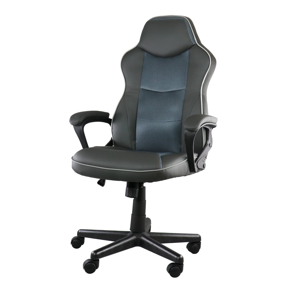 Elama Faux Leather High-Back Adjustable Office Task Chair, Black MPN:995120153M