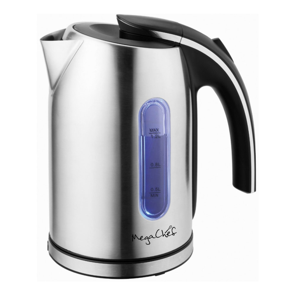 MegaChef 1.2-Liter Electric Tea Kettle, Silver MPN:99598367M