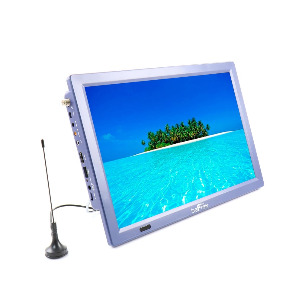 beFree Sound Portable Rechargeable 14in LED TV, Blue, 995116760M MPN:995116760M