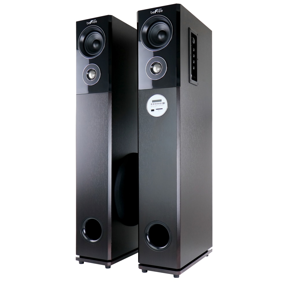 beFree Sound 2.1 Channel 995116496M 160-Watt Bluetooth Tower Speakers, Black MPN:995116496M