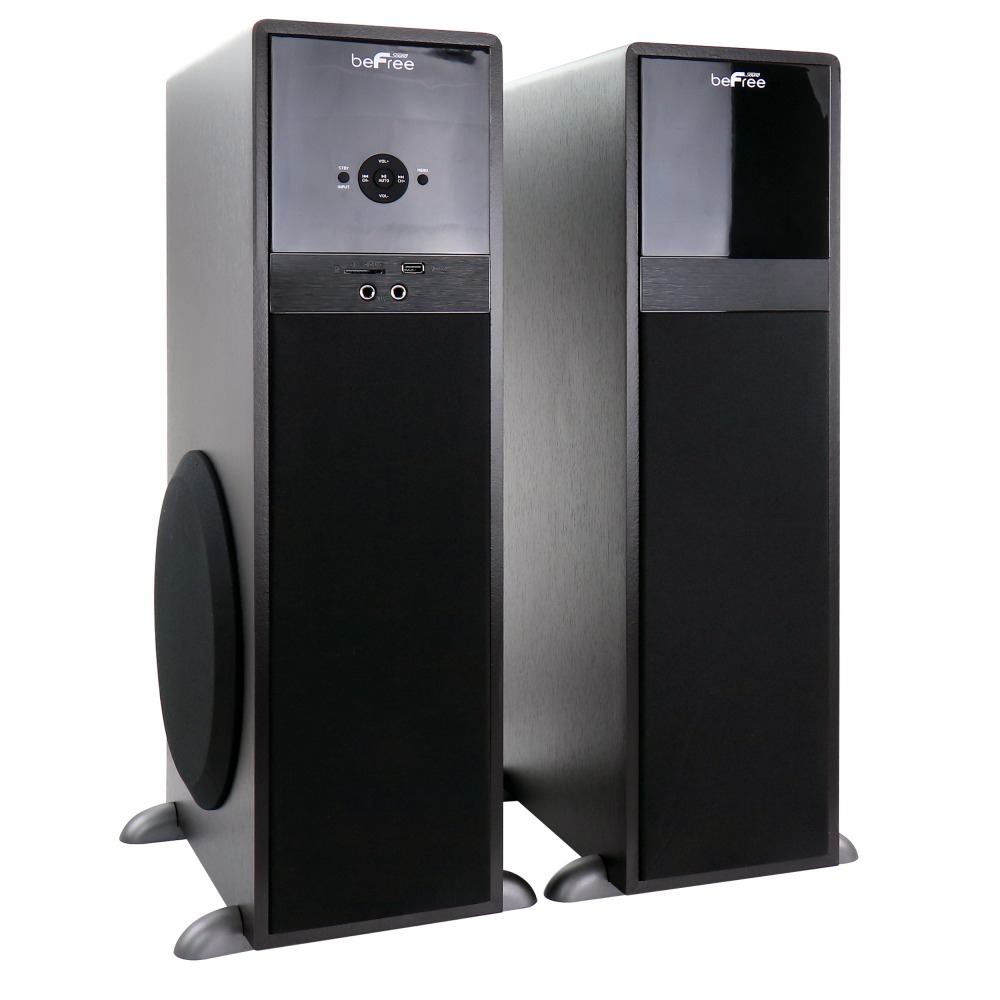 beFree Sound 2.1 Channel 9951164976M 80-Watt Bluetooth Tower Speakers, Black MPN:995116497M
