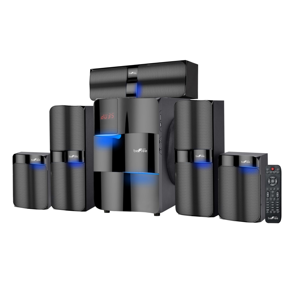 beFree Sound 5.1 Channel Surround Sound 995116499M 125-Watt Bluetooth Speaker System, Black MPN:995116499M