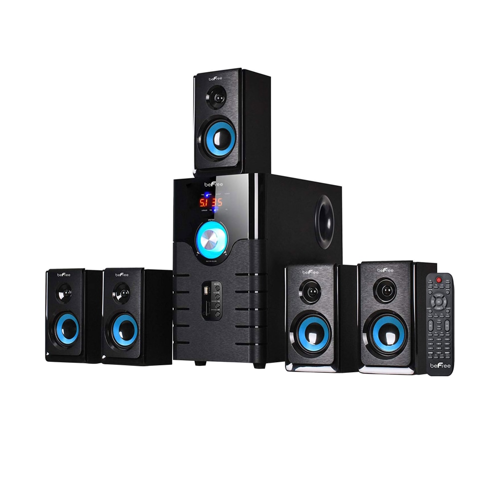 BeFree Sound 5.1 Channel Bluetooth Surround Sound Speaker System, Blue/Black MPN:99592796M