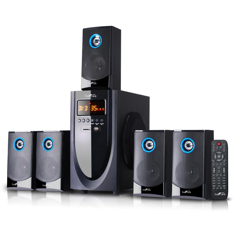 BeFree Sound BFS-520 5.1-Channel Surround Sound Bluetooth Speaker System, Black MPN:99595510M