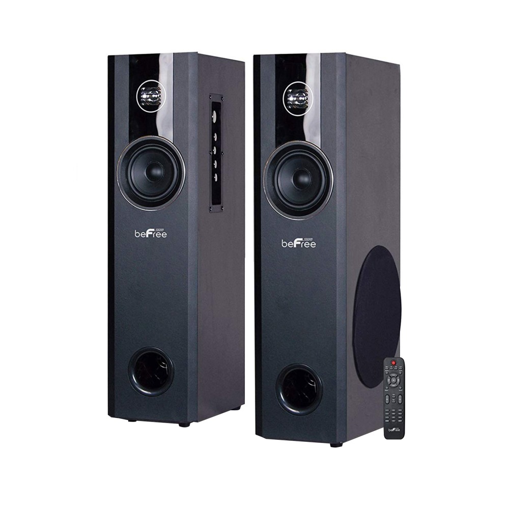 BeFree Sound 2.1-Channel Bluetooth Home Theater Tower Speakers, 26-5/8inH x 14-15/16inW x 16-5/8in, Black, 99595512M MPN:99595512M