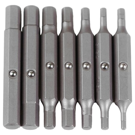 7 Piece Hex Driver Bit Set, 1/4 in Hex Shank Size MPN:6REPLACEMENT-HEX
