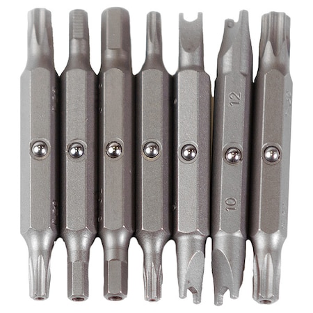 7 Piece Driver Bit Set, 1/4 in Hex Shank Size MPN:6REPLACEMENT-TP