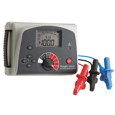 Battery Operated Megohmmeter, 5000VDC MPN:BM5200