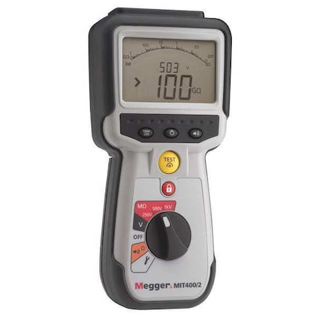 Megohmmeter, 1 mA to 2 mA, 10 mV, Handheld MPN:MIT400/2
