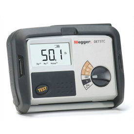 Megger DET3TC 3-Terminal Digital Ground Tester; Attached Rod Technique Capability Battery DET3TC 3P+KIT NO CLAMP OPTION
