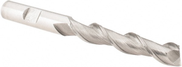 Square End Mill: 3/8'' Dia, 2'' LOC, 3/8'' Shank Dia, 3-3/4'' OAL, 2 Flutes, High Speed Steel MPN:10670