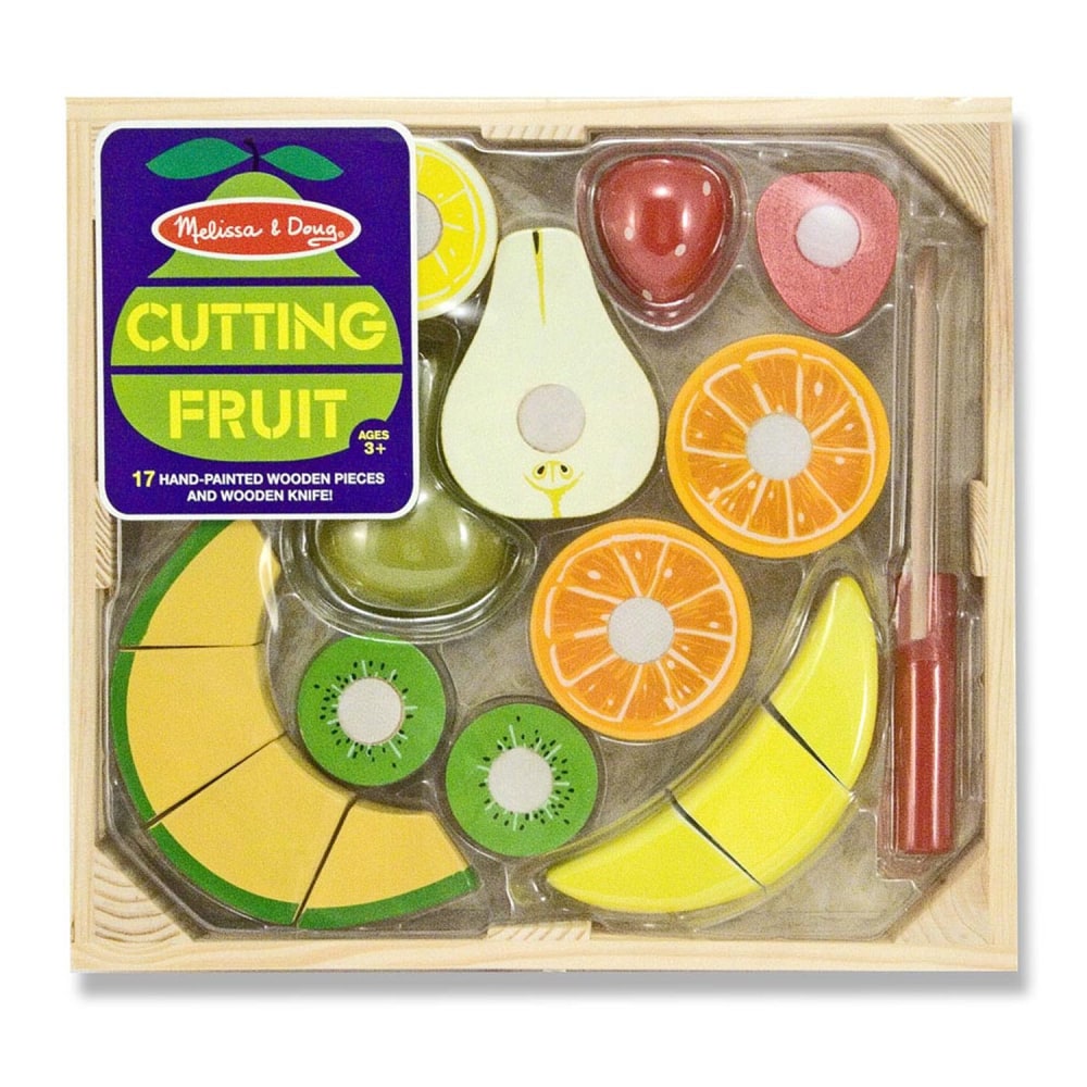 Melissa & Doug Cutting Fruit Set - Wooden Play Food MPN:LCI4021