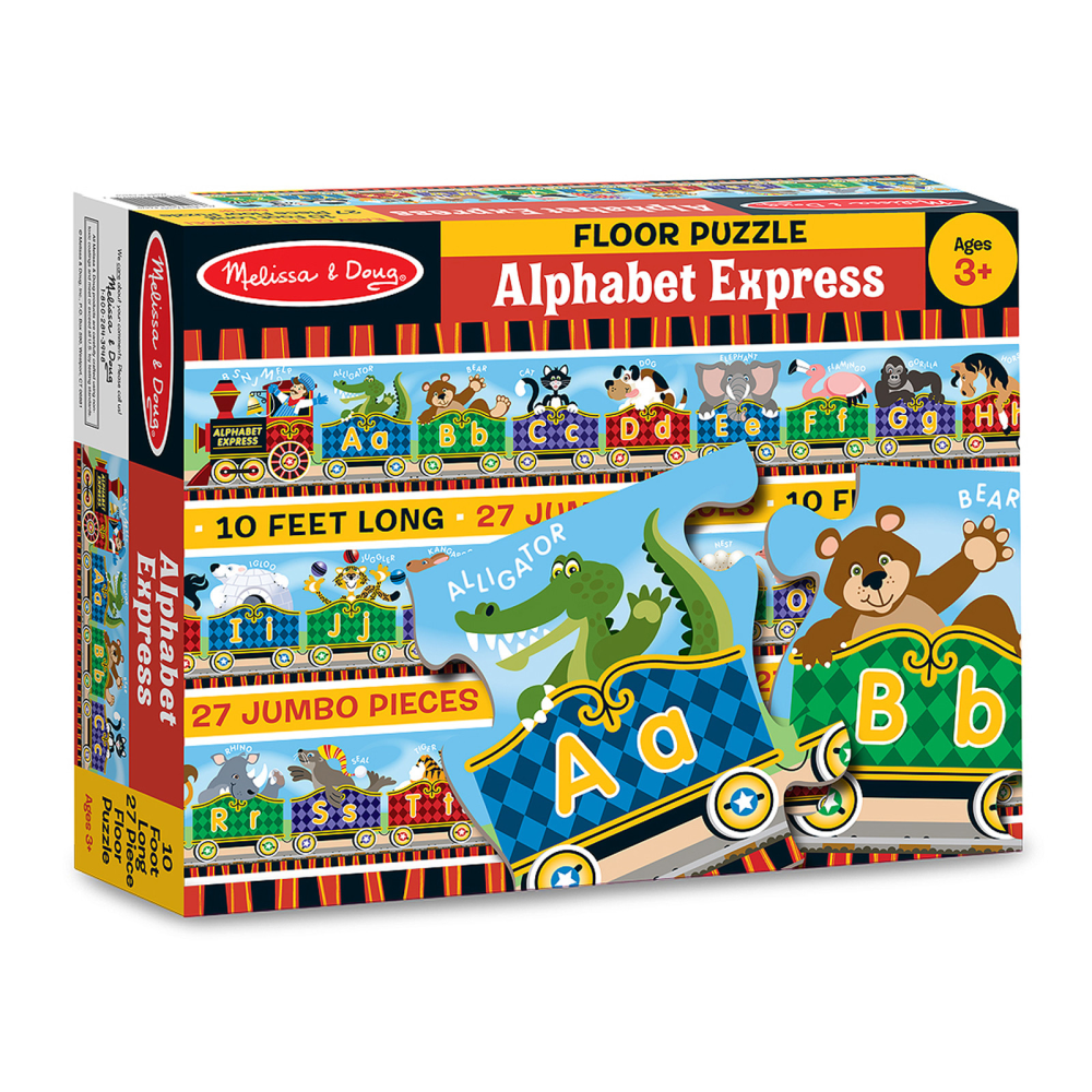 Melissa & Doug Alphabet Express Floor Puzzle, 10ft X 6-1/2in, 27 Pieces MPN:LCI4420