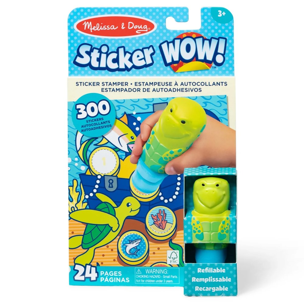 Melissa & Doug Sticker WOW! Activity Pad Set, Turtle, 300 Stickers Per Set MPN:LCI50691