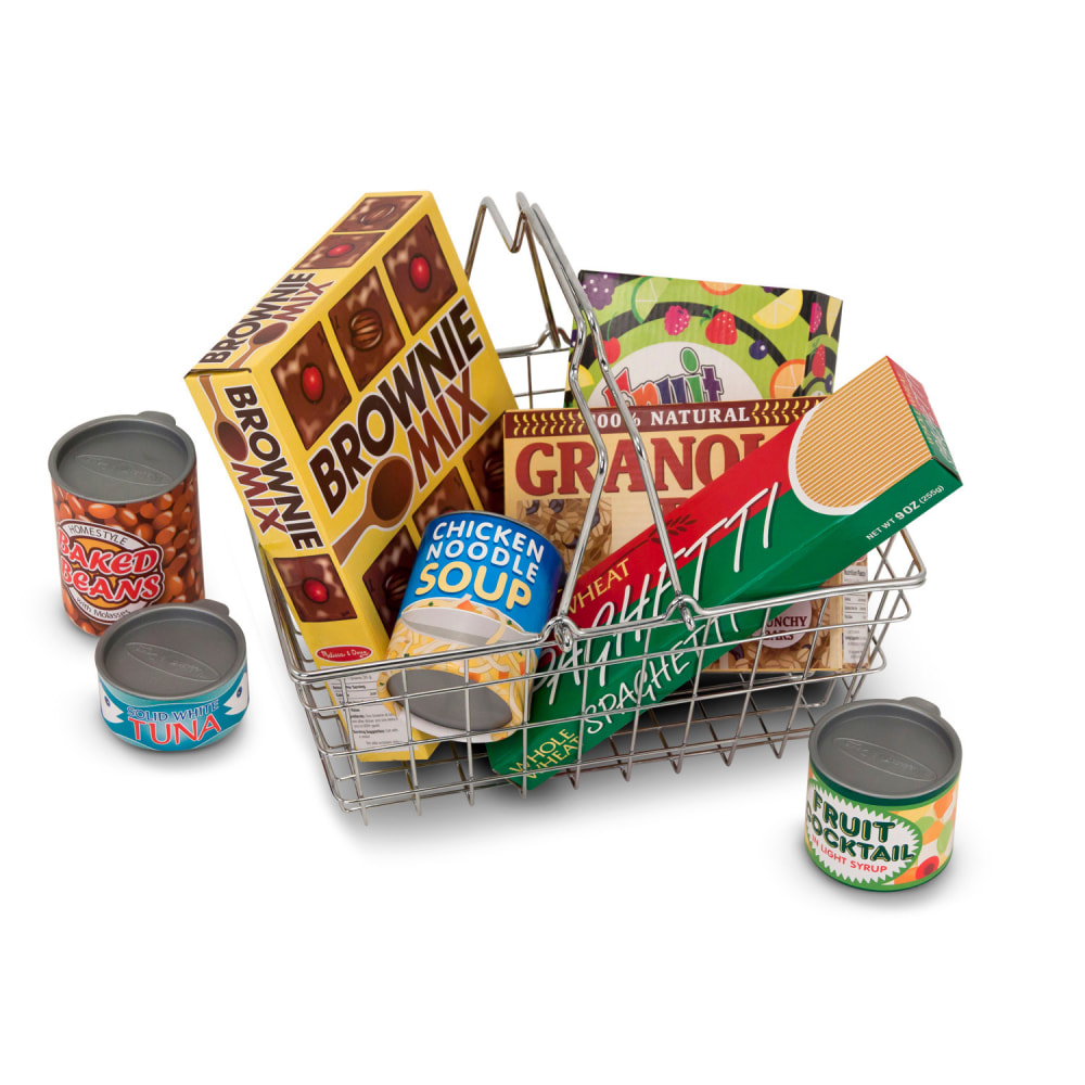 Melissa & Doug Lets Play House! Grocery Basket With Play Food MPN:LCI5171
