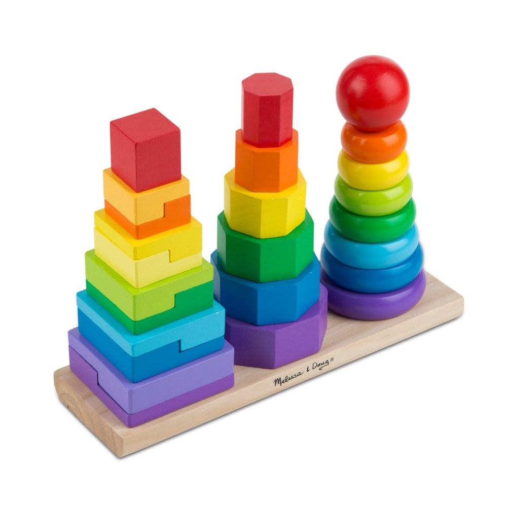 Melissa & Doug Geometric Stacker Toddler Toy, 25 Pieces MPN:LCI567